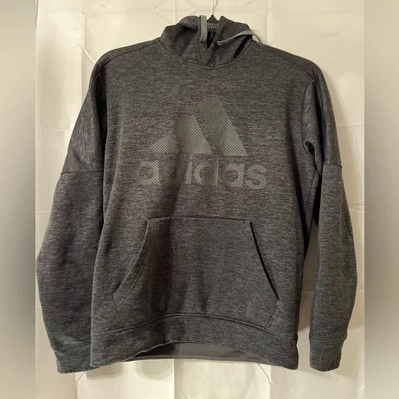 Adidas Men’s Hoodie Sz M dark heather gray - Picture 1 of 5